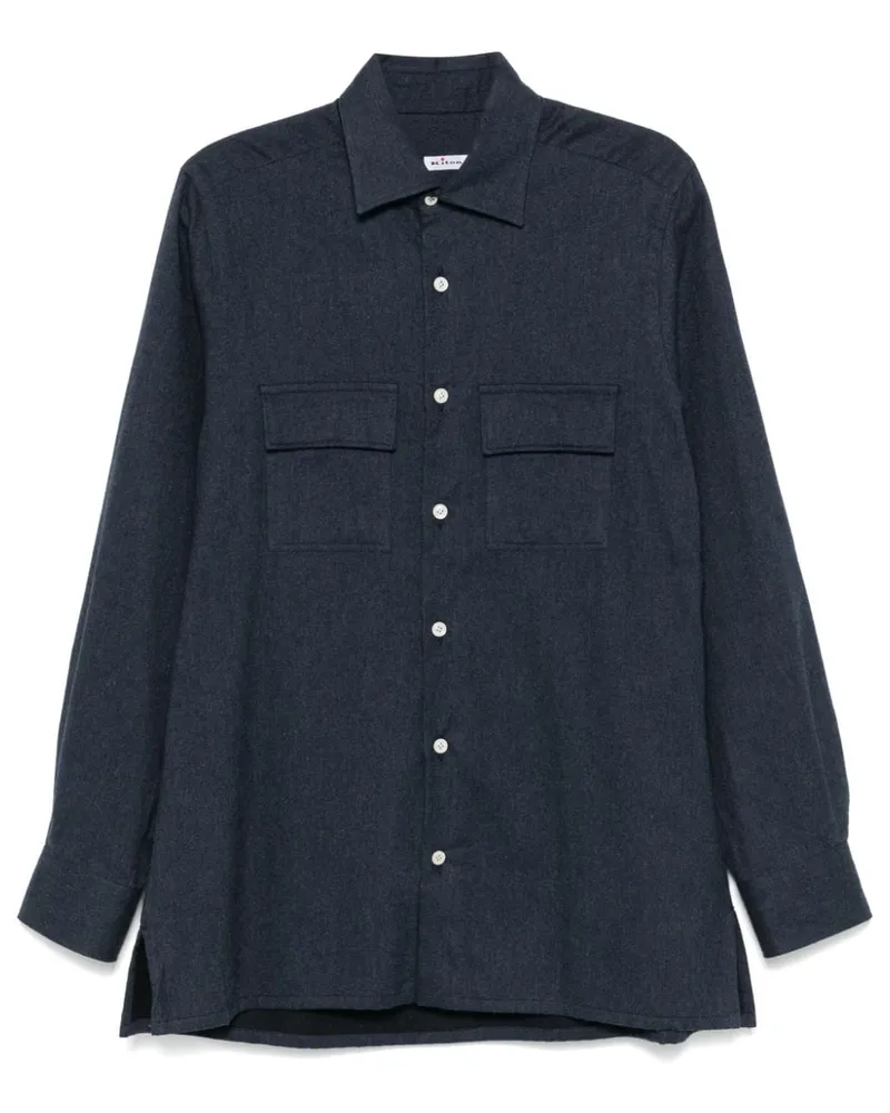 Kiton Klassisches Hemd - Blau Blau