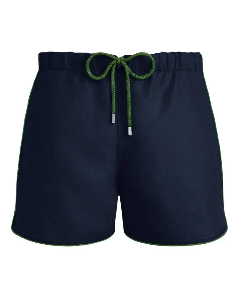 Vilebrequin Maurice drawstring linen swim shorts - Blau Blau