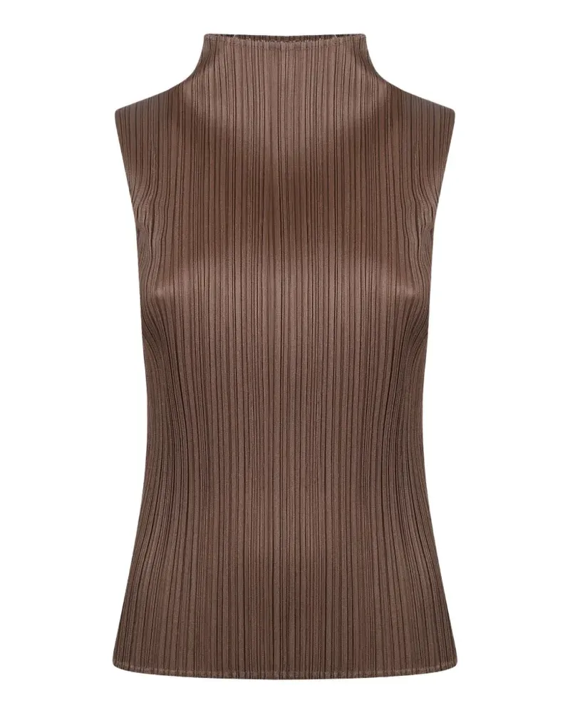 Issey Miyake Basics 4 Tanktop mit Falten - Braun Braun