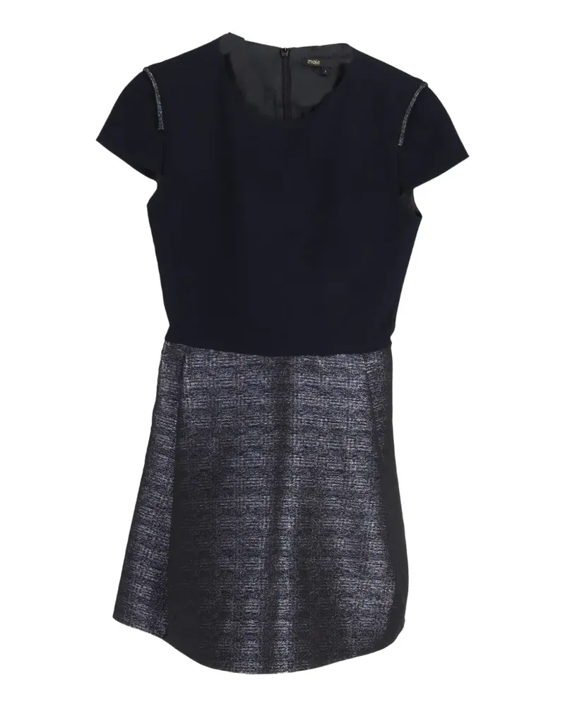 Maje two-tone short-sleeve mini dress - Blau Blau