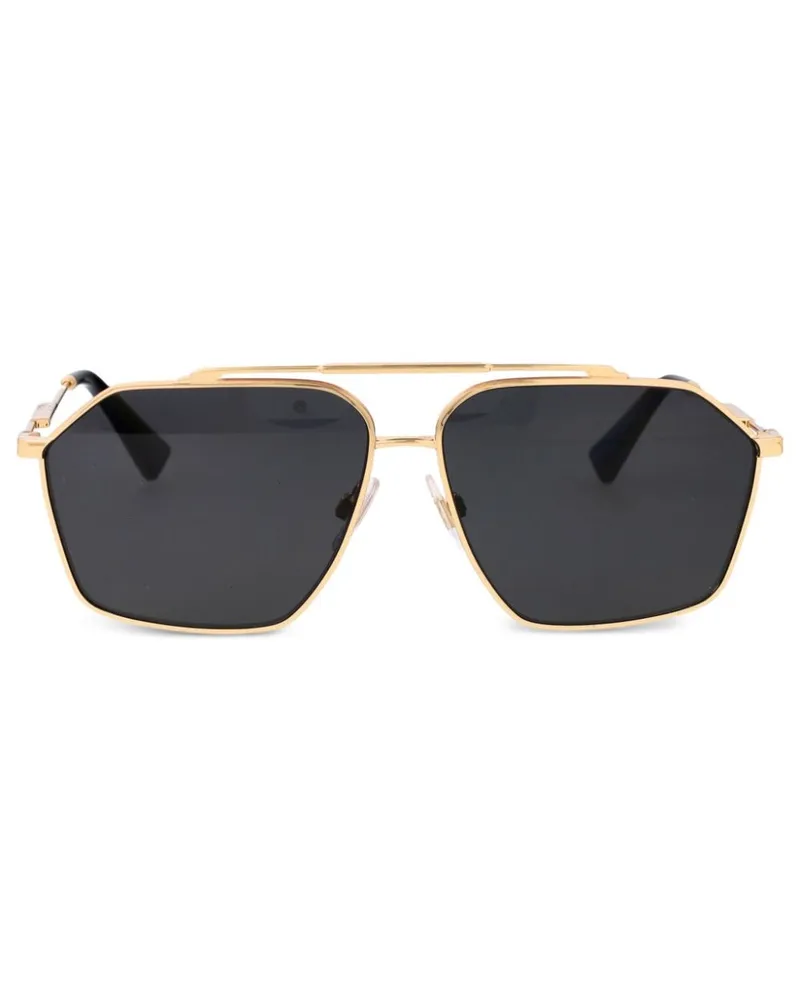 Dolce & Gabbana Sonnenbrille mit Oversized-Gestell - Gold Gold