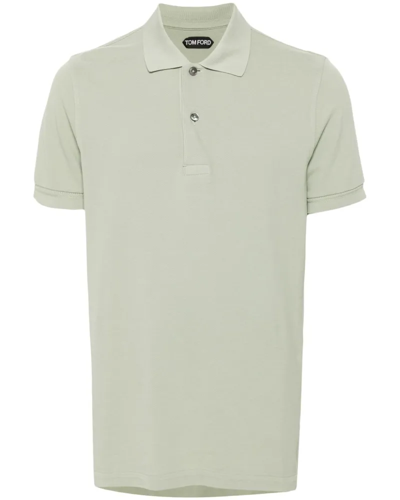 Tom Ford Poloshirt mit Logo-Stickerei - Grün Grün