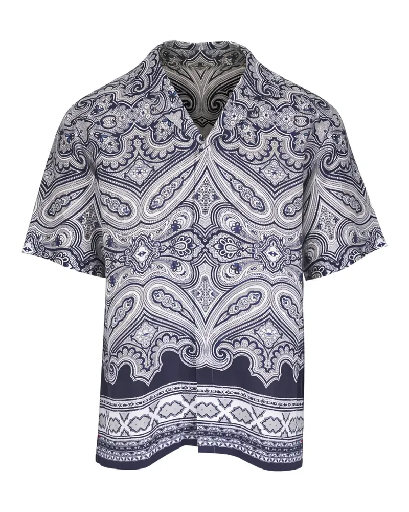 Orlebar Brown Gewebtes Hemd mit Paisleymuster - Blau Blau