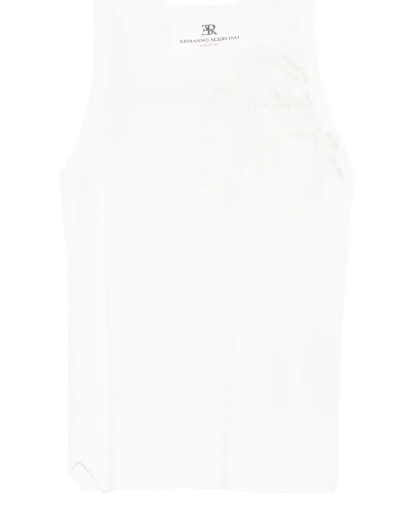 Ermanno Scervino Tanktop mit Spitzenverzierung - Weiß Weiß