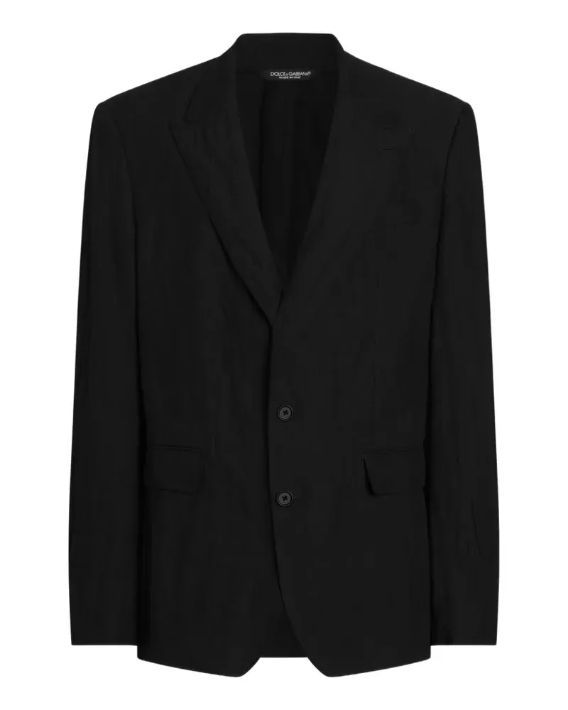 Dolce & Gabbana Sicilia light double-breasted cotton jacket - Schwarz Schwarz