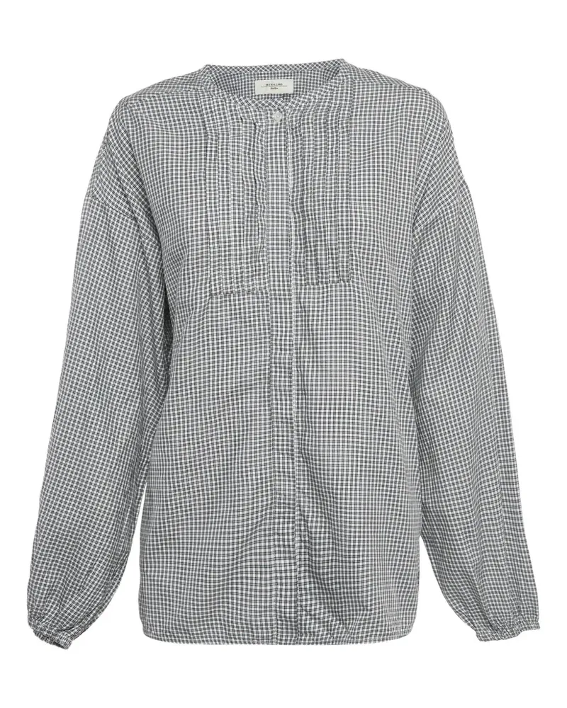 Max Mara button-down checked tunic - Weiß Weiß