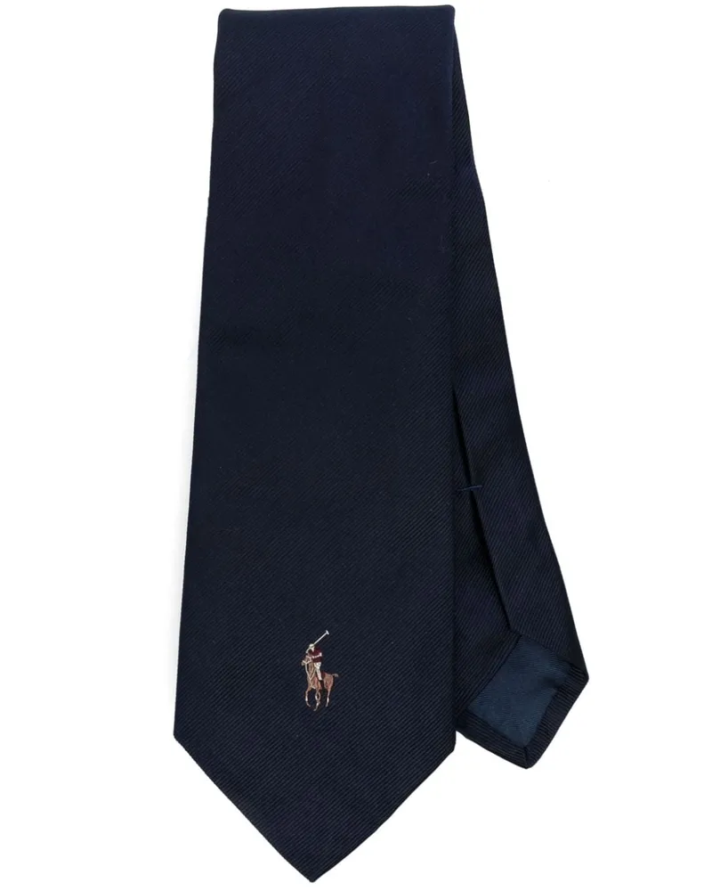 Ralph Lauren Seidenkrawatte mit Polo Pony - Blau Blau