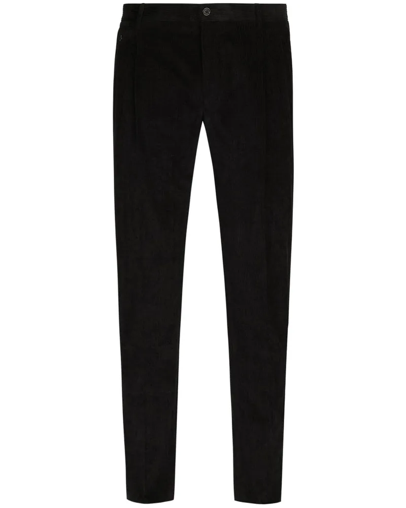 Dolce & Gabbana Klassische Cordhose - Schwarz Schwarz