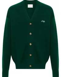 Drôle de Monsieur Cardigan mit Logo-Stickerei Grün