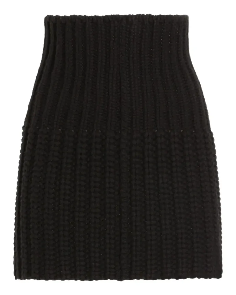 Dolce & Gabbana Minirock aus geripptem Strick - Schwarz Schwarz