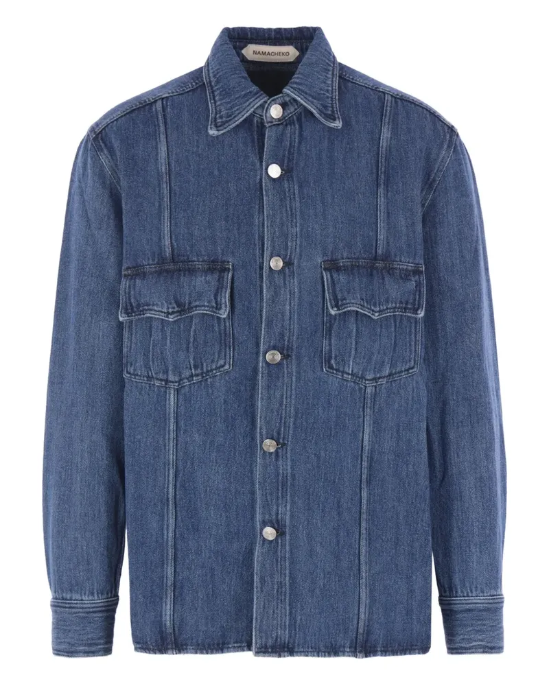 Namacheko Langärmeliges Han Jeanshemd - Blau Blau