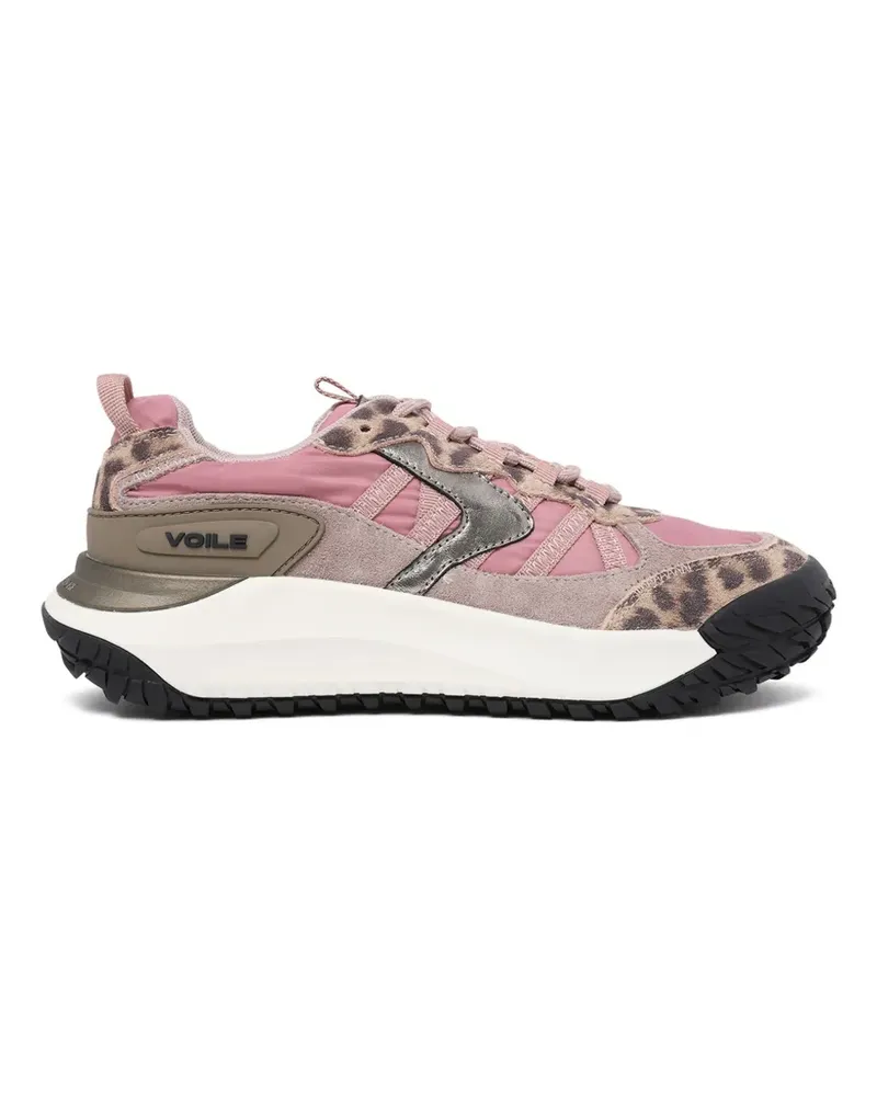 Voile Blanche Sneakers mit Leopardenprint - Rosa Rosa