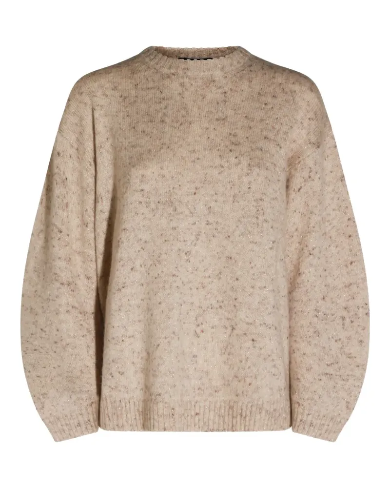Fabiana Filippi Melierter Pullover mit rundem Ausschnitt - Nude Nude
