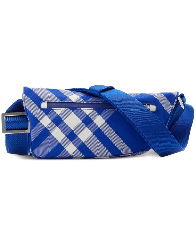 Burberry Karierte Shield Kuriertasche - Blau Blau