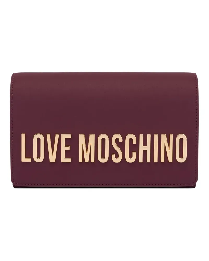 Moschino Clutch mit Logo - Violett Violett