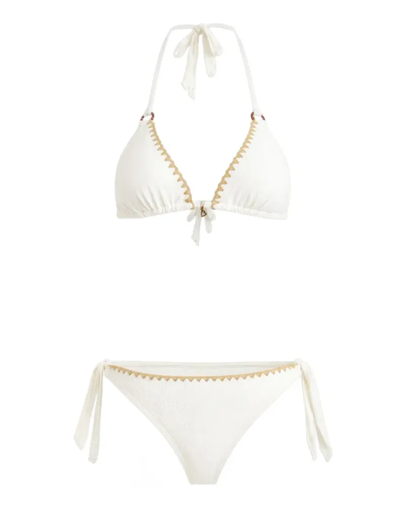 Banana Moon Dimka Santa Fé crochet-trim swimsuit - Weiß Weiß