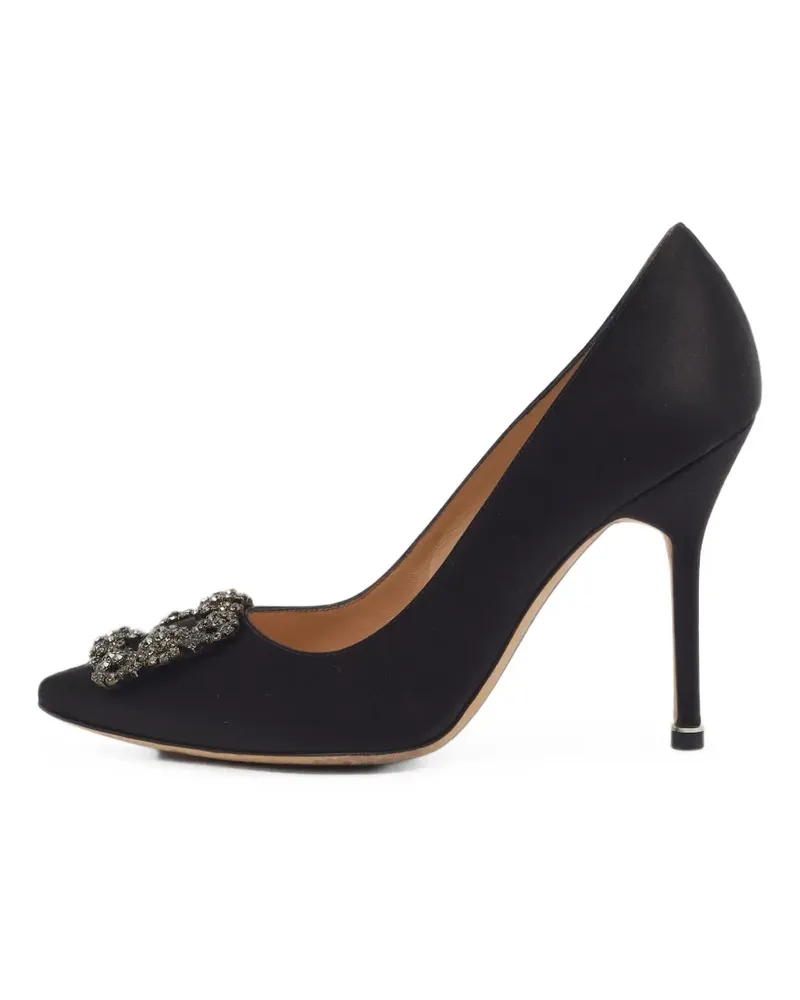 Manolo Blahnik Manolo Hangisi Pumps mit Kristallen - Schwarz Schwarz