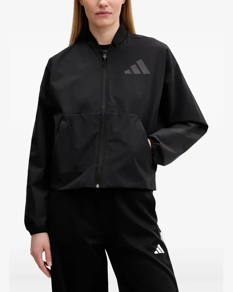 adidas Zne logo-print zip-up jacket - Schwarz Schwarz