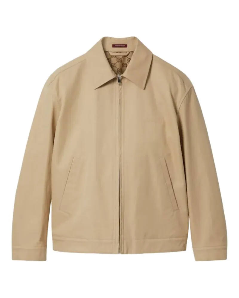 Gucci Jacke mit Logo-Stickerei - Braun Braun