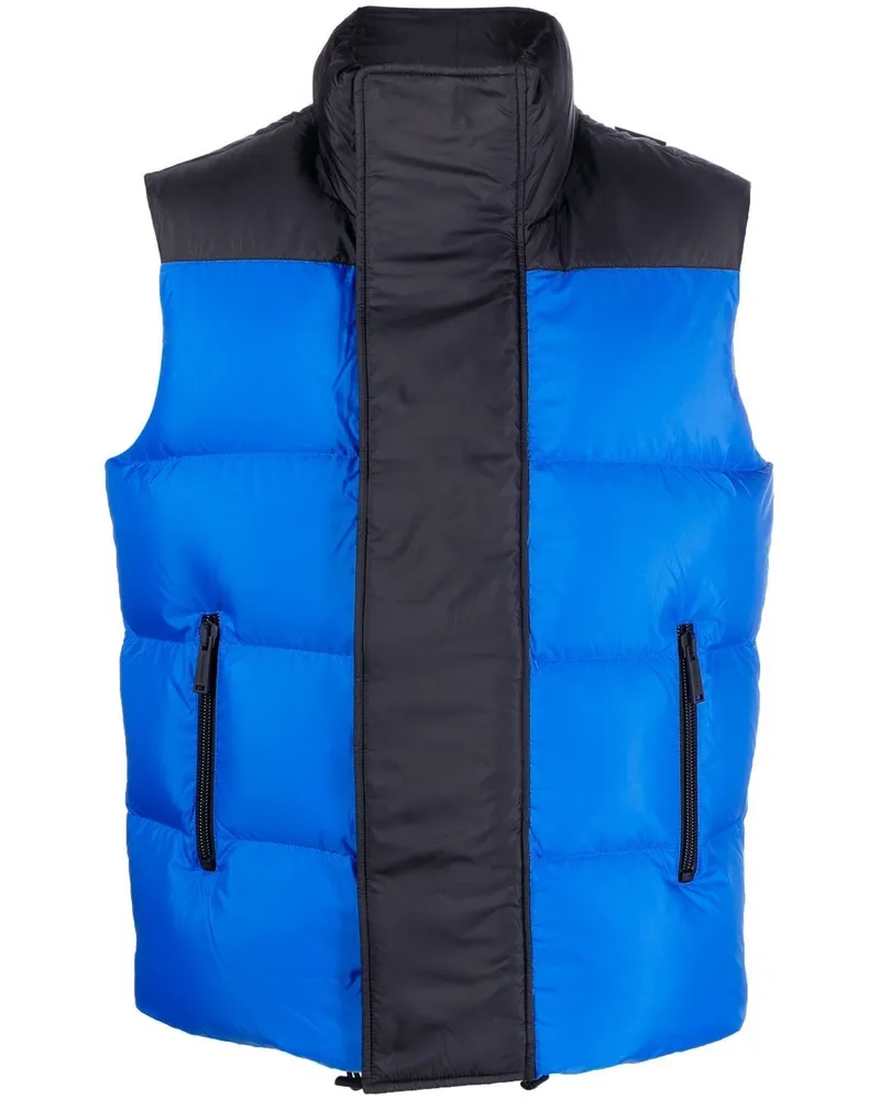 Dsquared2 Daunenweste mit Logo-Print - Blau Blau