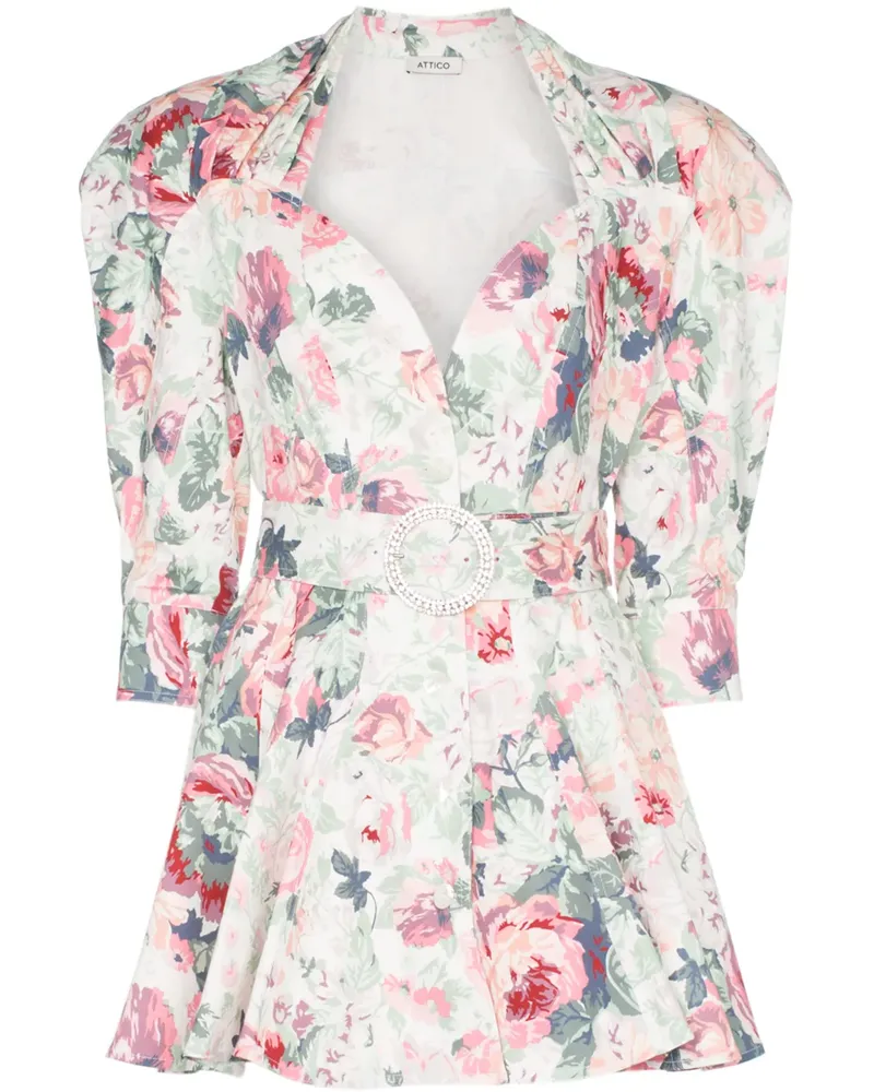 ATTICO Kleid mit Blumen-Print - Rosa Rosa