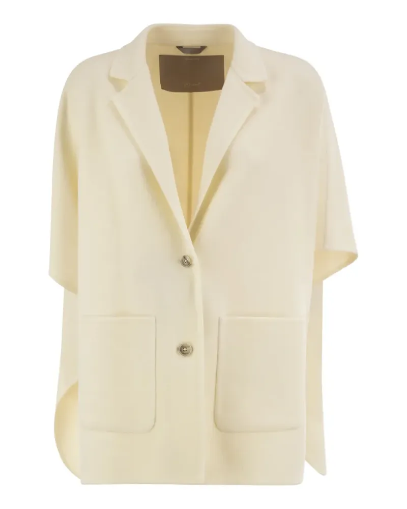Herno double-faced wool-blend cape - Nude Nude