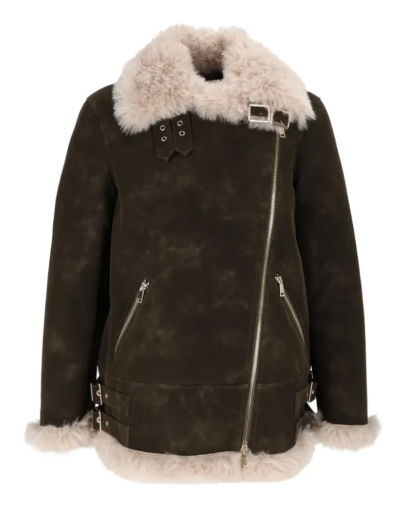 Bully Pilotenjacke aus Faux Fur - Braun Braun
