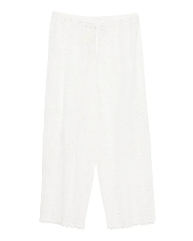 Posse Harriet eyelet-embroidered trousers - Weiß Weiß