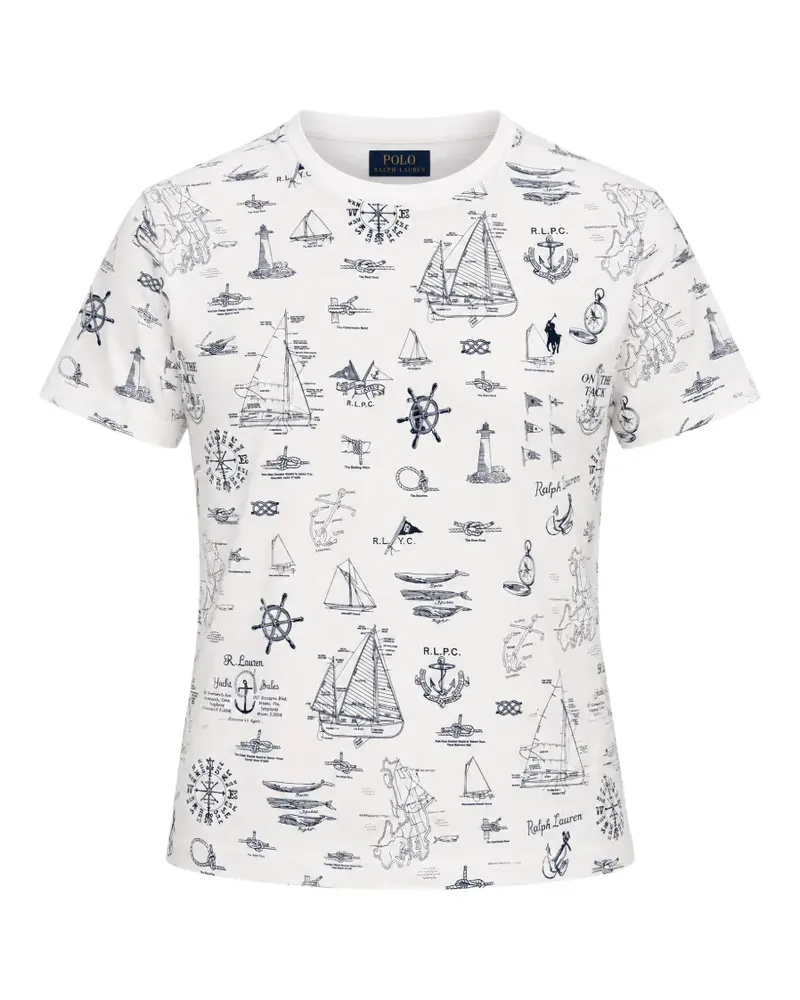Ralph Lauren nautical-print T-shirt - Weiß Weiß