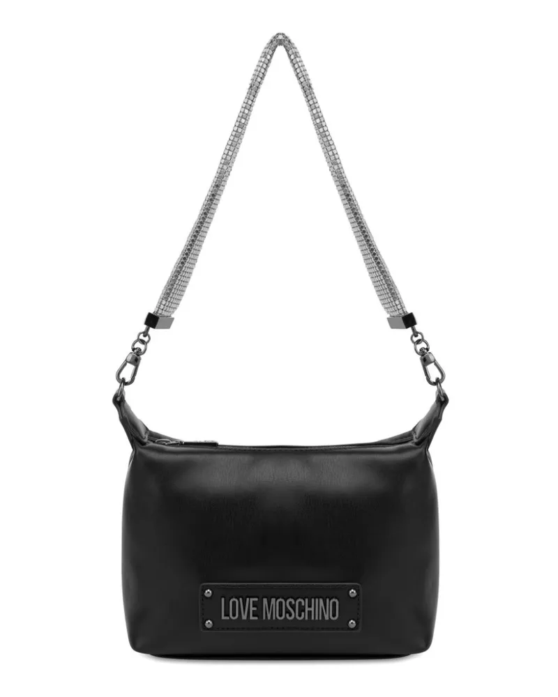 Moschino Schultertasche mit Logo - Schwarz Schwarz