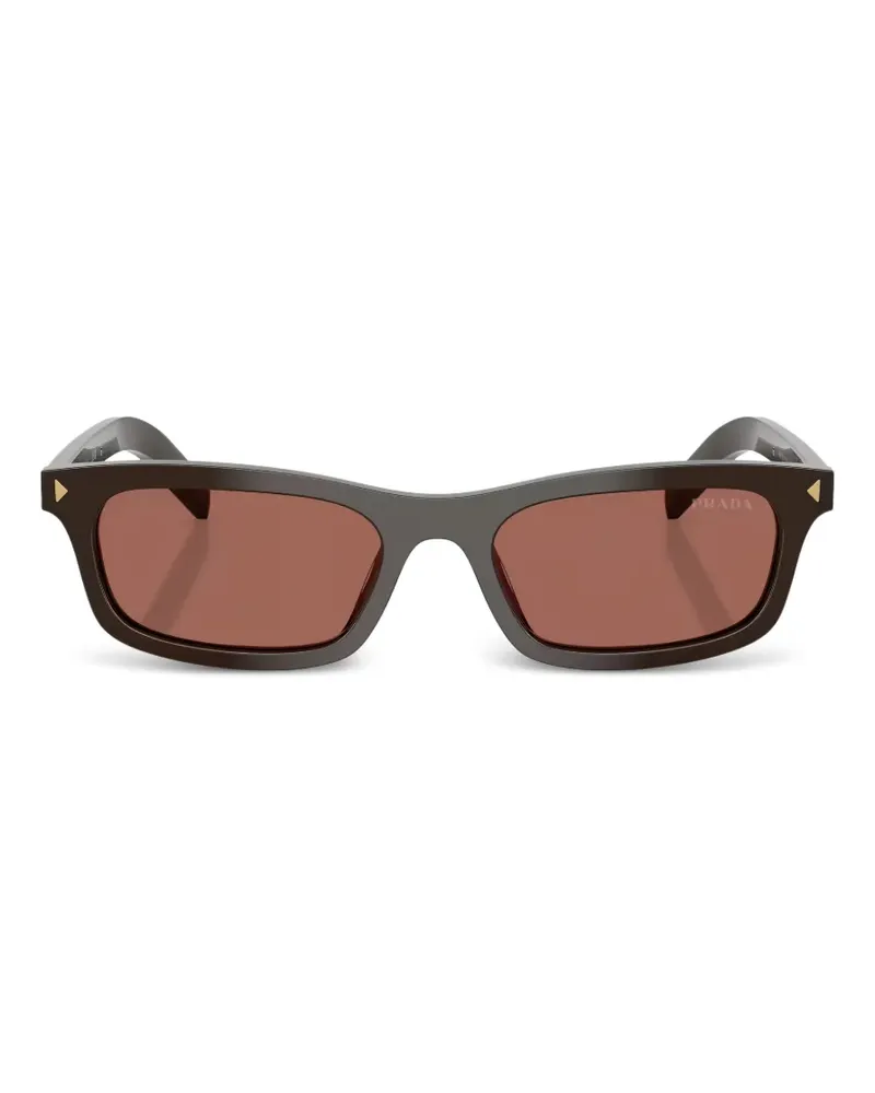 Prada Sonnenbrille mit eckigem Gestell - Braun Braun