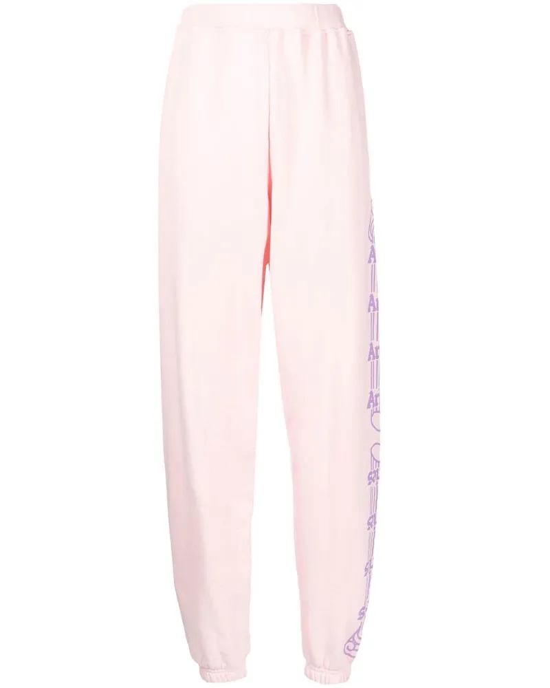 Aries Jogginghose mit Logo-Print Rosa