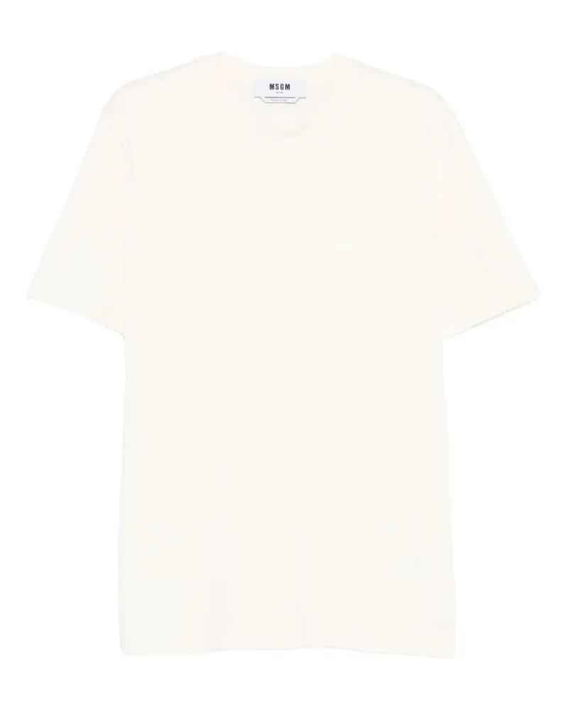 MSGM T-Shirt mit Logo-Print - Nude Nude