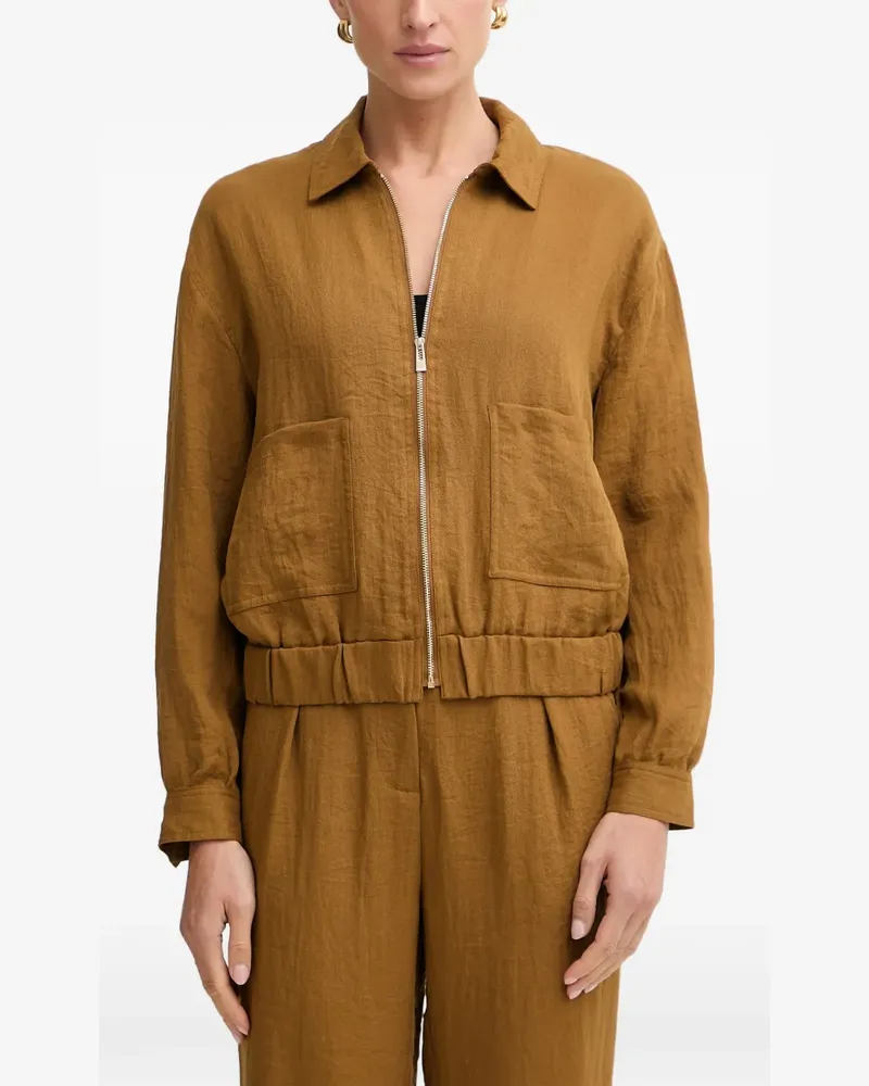 Morgan Jacke mit elastischem Saum - Braun Braun