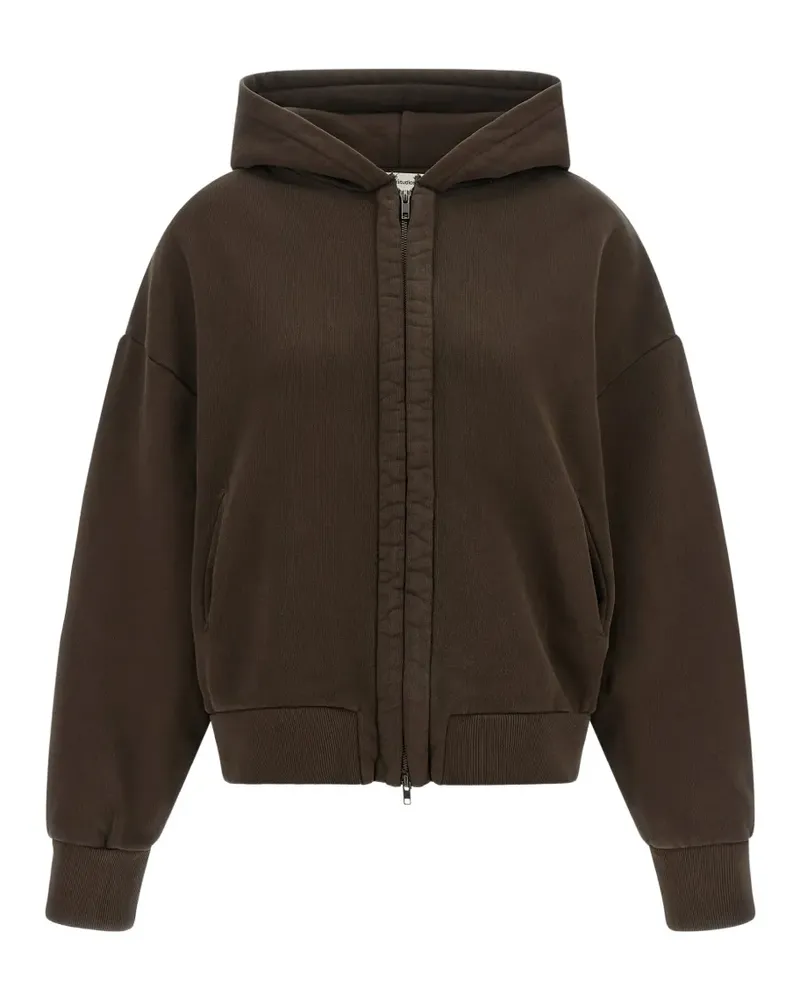 Entire Studios zipped oversized hoodie - Braun Braun