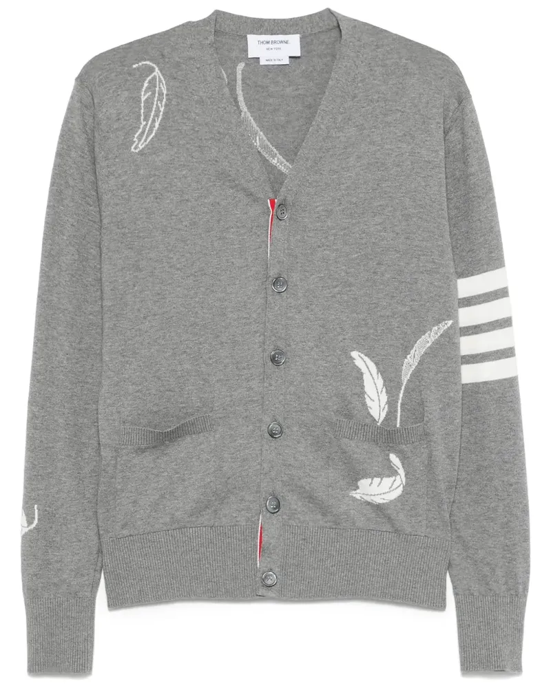 Thom Browne Cardigan mit Streifen - Grau Grau