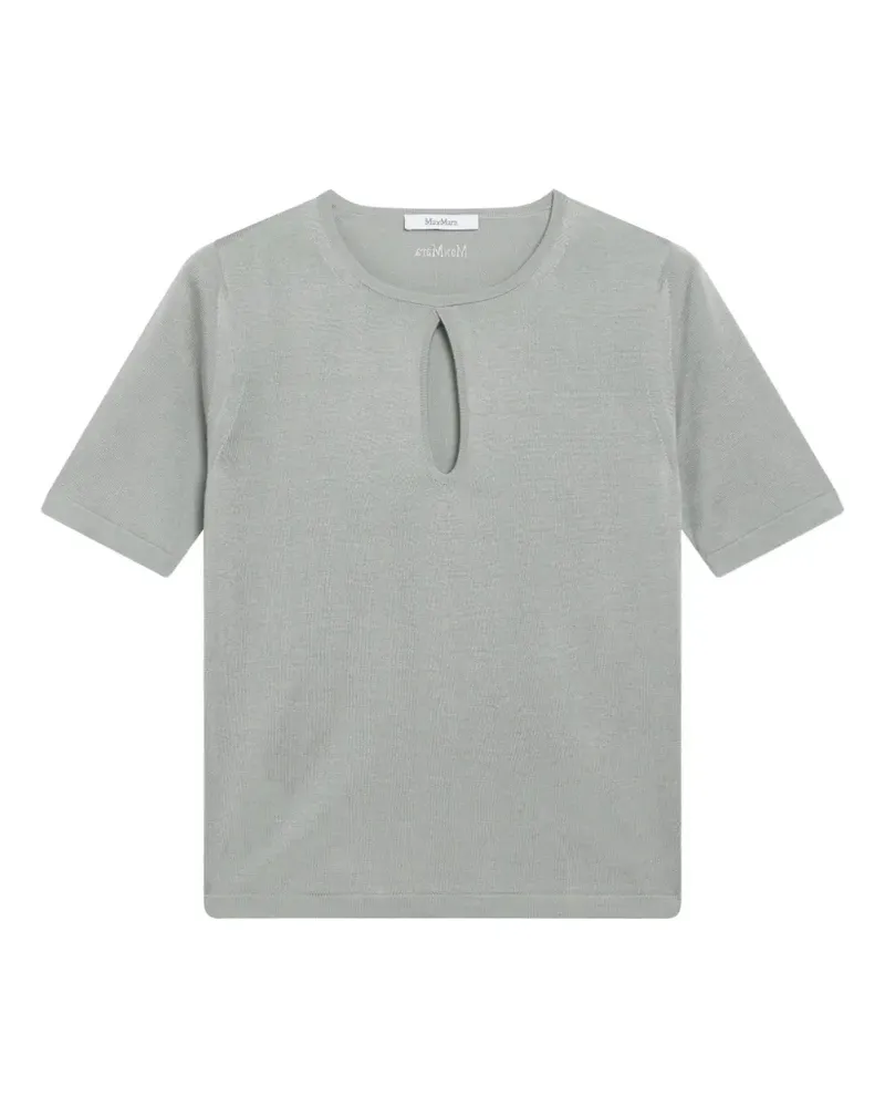 Max Mara keyhole-detail T-shirt - Grün Grün