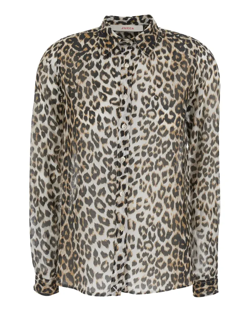 Jucca leopard-print shirt - Nude Nude