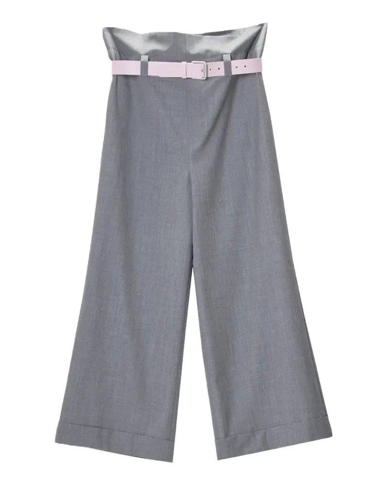 Moschino Palazzohose mit Gürtel - Grau Grau