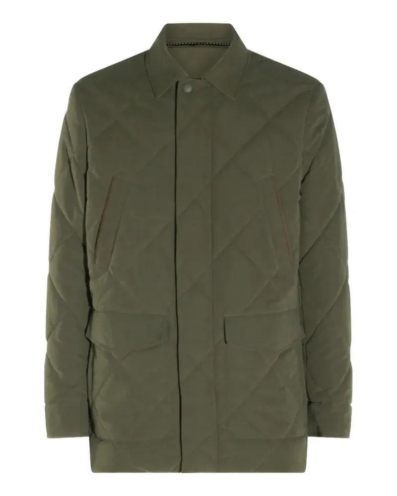 Canali quilted coat - Grün Grün
