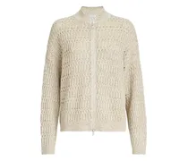 Cardigan mit Reißverschluss - Nude