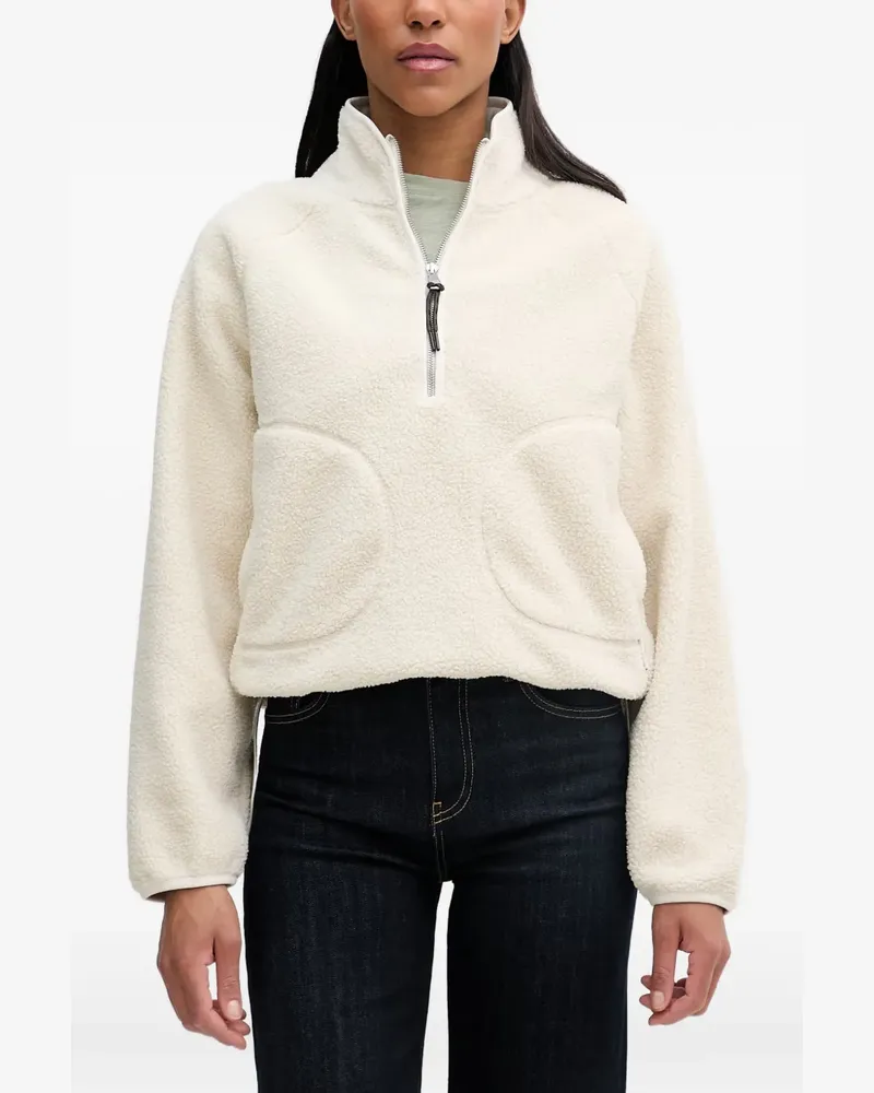 Marc O'Polo fleece half-zip sweatshirt - Weiß Weiß
