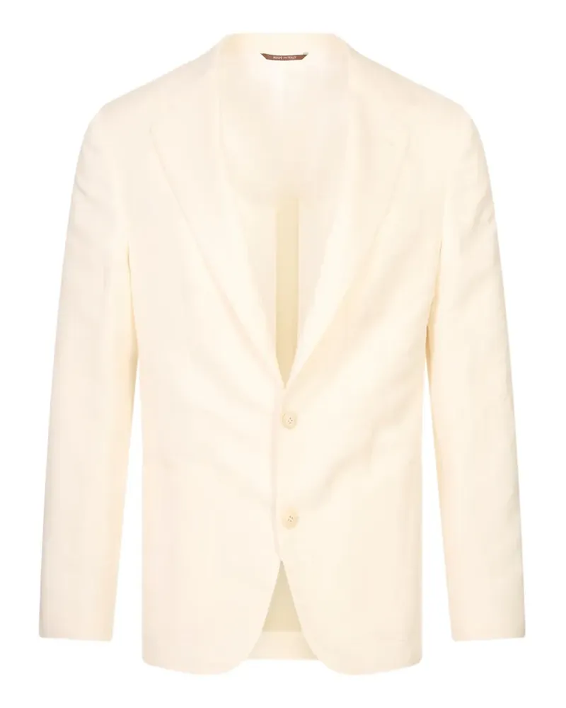 Canali notch-lapel single-breasted blazer - Nude Nude