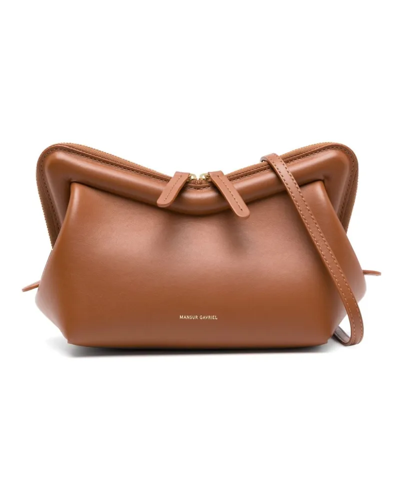 Mansur Gavriel Mini M Frame Schultertasche Braun