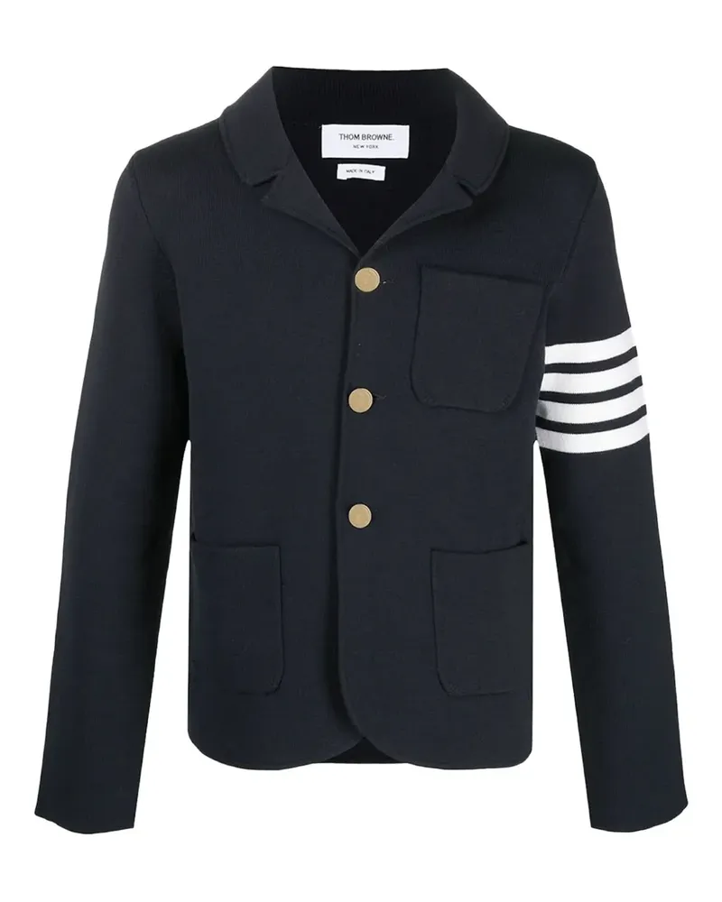 Thom Browne Gestricktes Sakko mit Streifen - Blau Blau