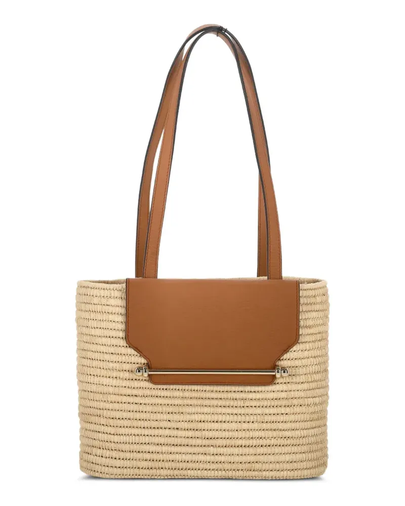 Strathberry raffia shoulder bag - Nude Nude