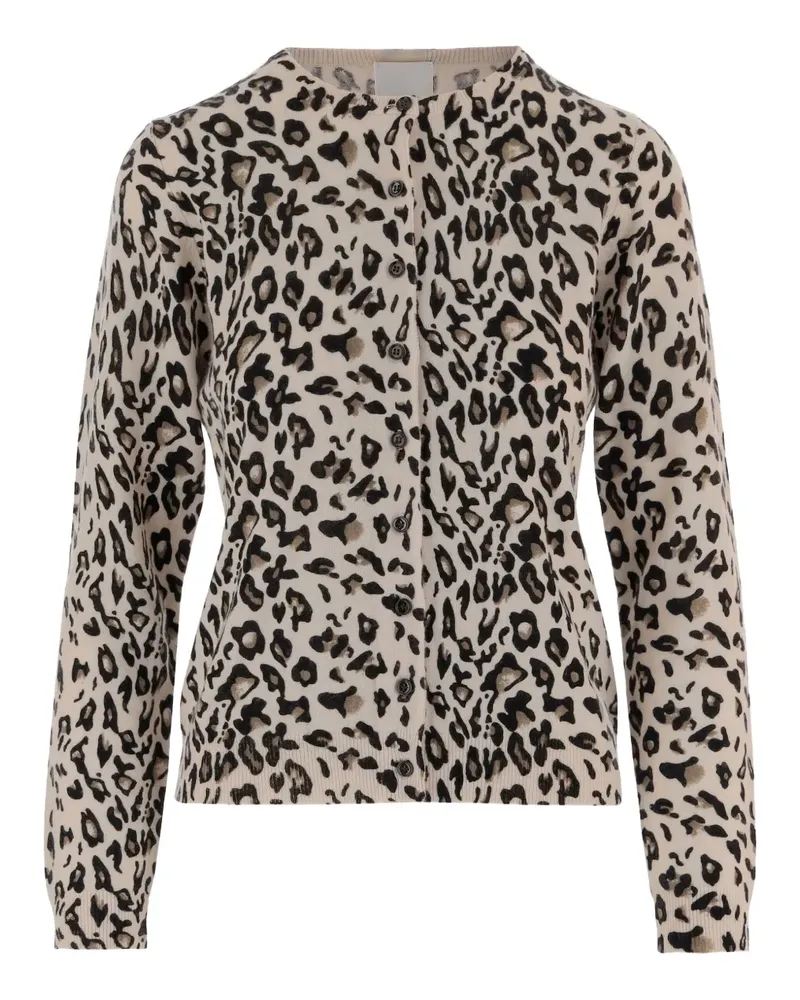 ALLUDE Cardigan mit Leoparden-Print - Nude Nude