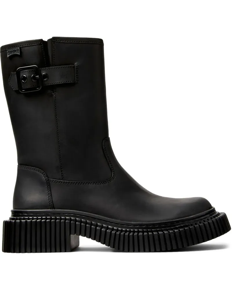 Camper Pix Berlin Stiefel mit Schnallenverschluss - Schwarz Schwarz