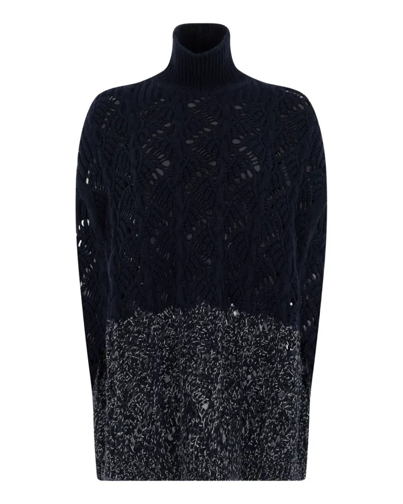 Fabiana Filippi Pullover mit Zopfmuster - Blau Blau