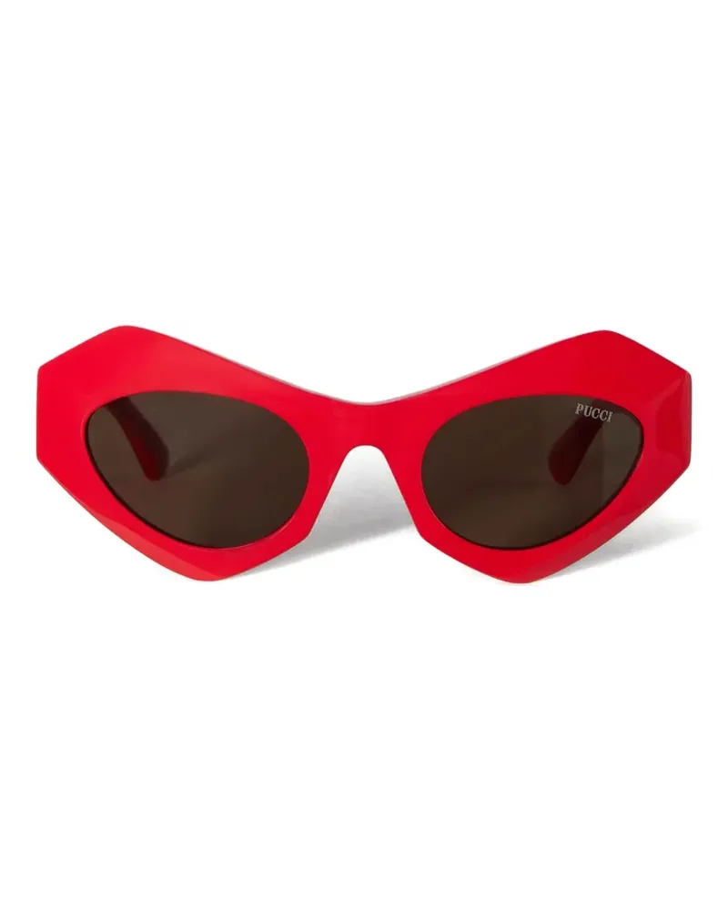 Emilio Pucci Geometrische Sonnenbrille - Rot Rot
